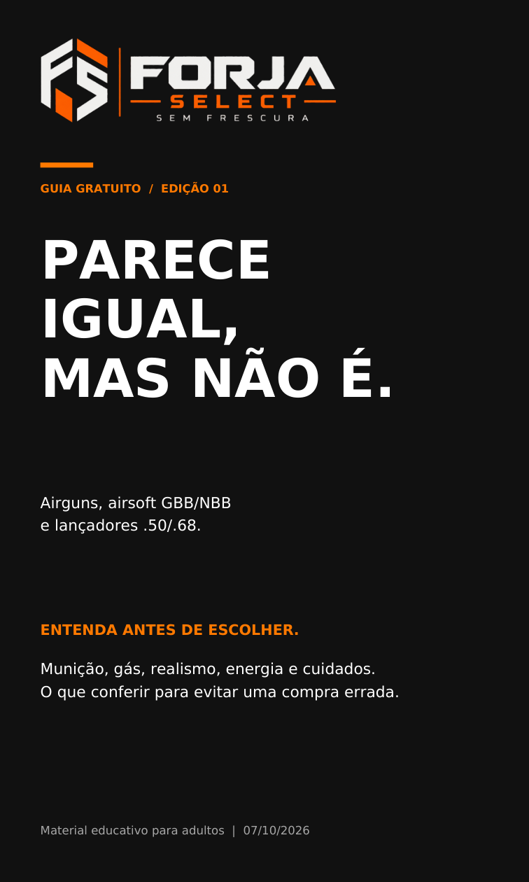 Capa do guia Parece igual, mas não é, da Forja Select